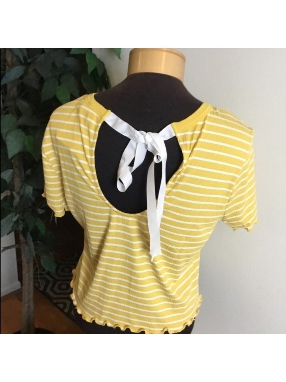 American Rag cropped short sleeve tee Woman’s Juniors size XXL stripes - Picture 13 of 14